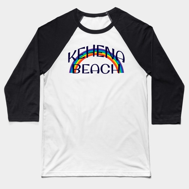 Kehena Beach Rainbow Baseball T-Shirt by Puna Coast